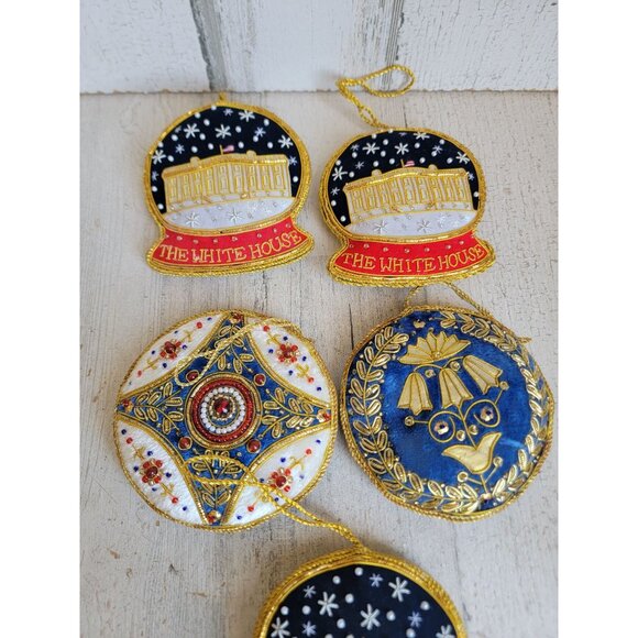 White‎ house beaded ornament Patriotic DC American Xmas set - Picture 4 of 5